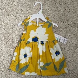 Carters Baby Girl Yellow Floral Dress size 3M NWT